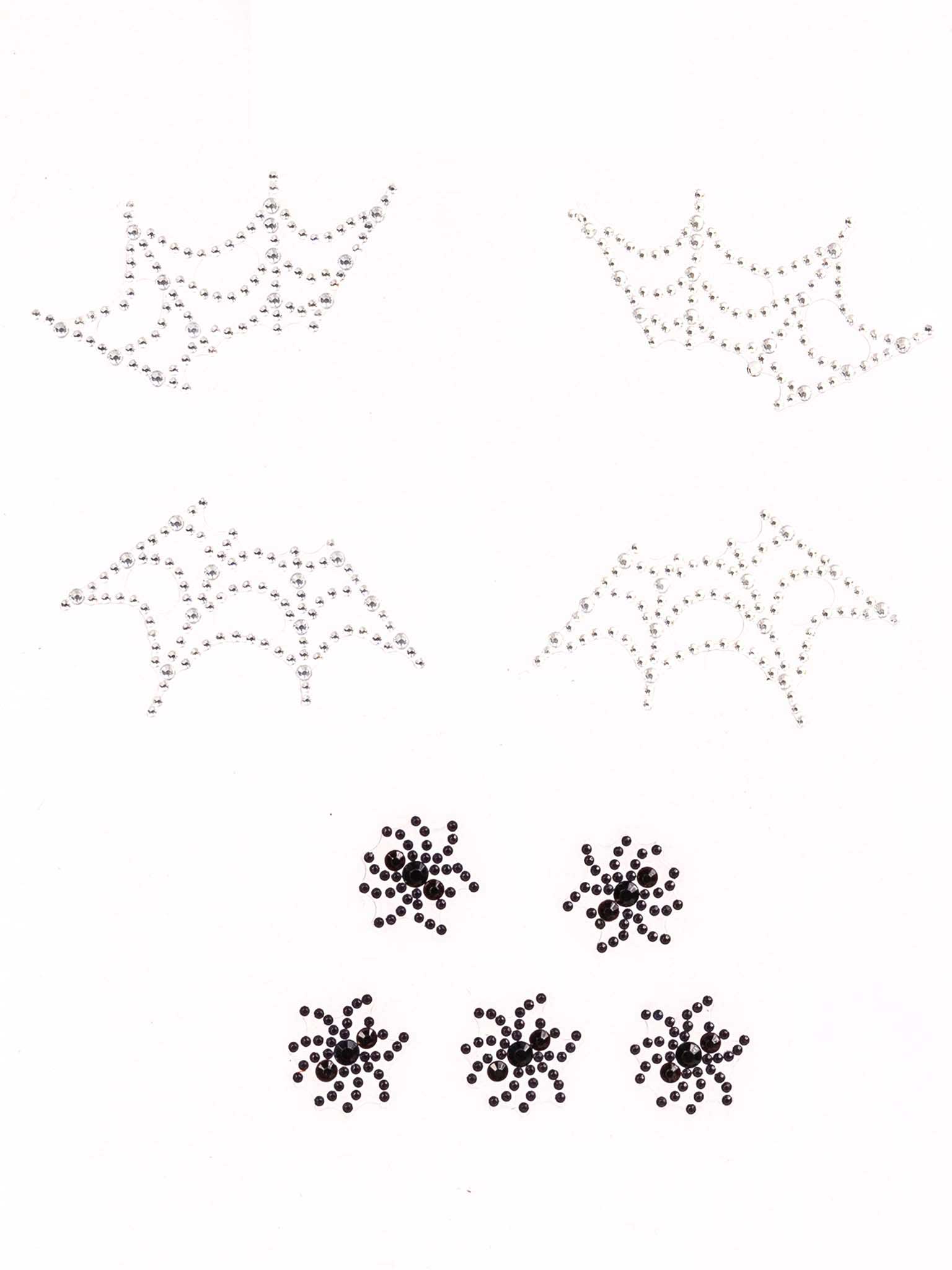Spider Web Face Jewels Sticker-0