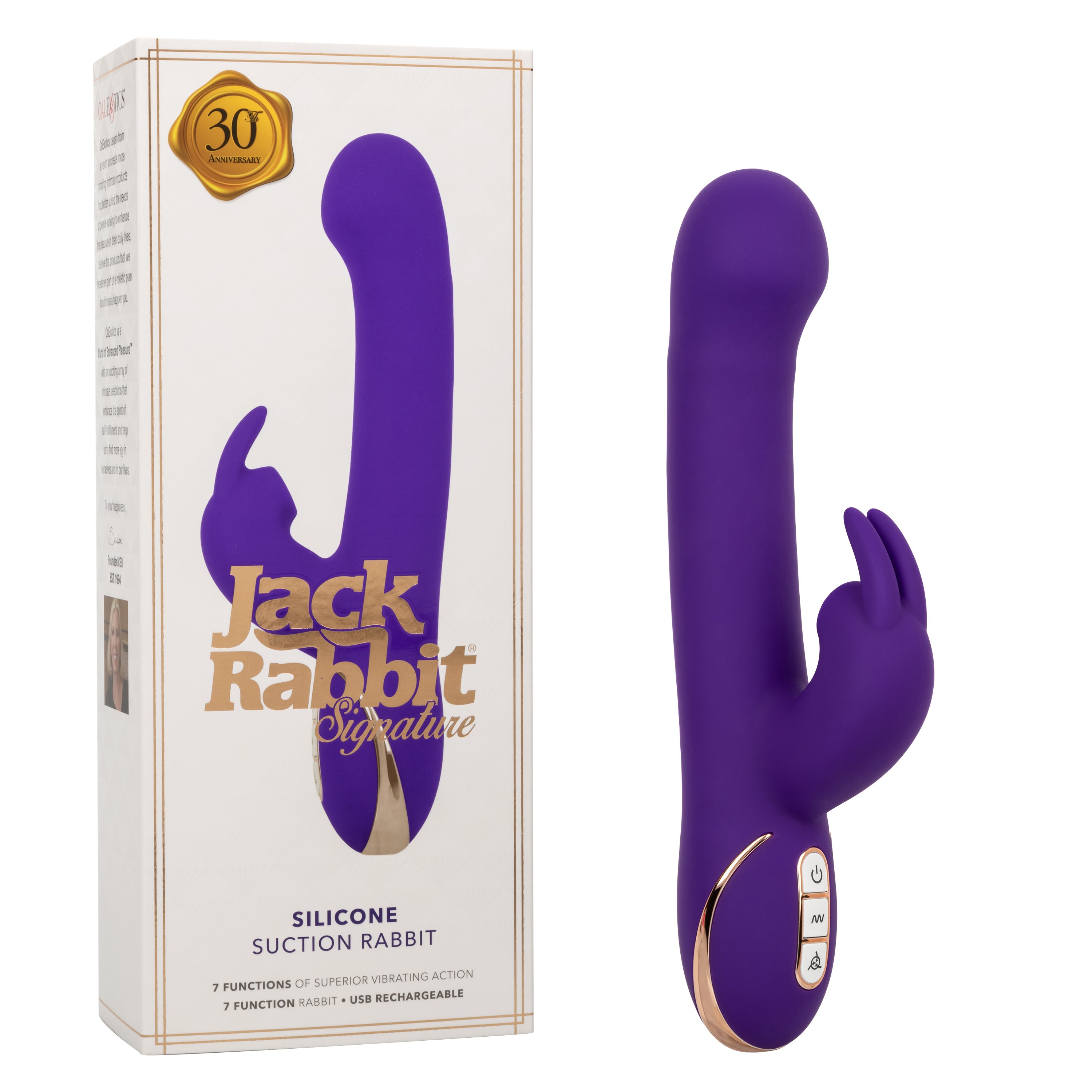 Jack Rabbit Signature Silicone Suction Rabbit -  Purple-0
