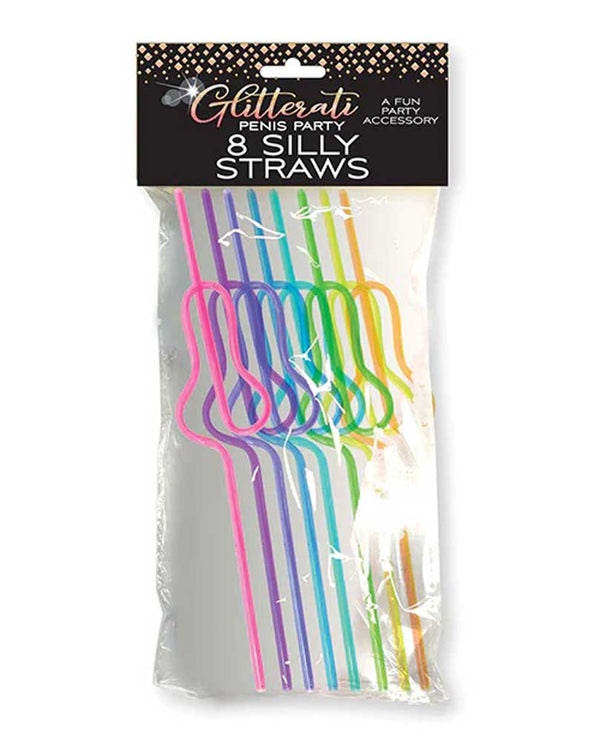 Glitterati Silly Penis Straws 8 Ct-0