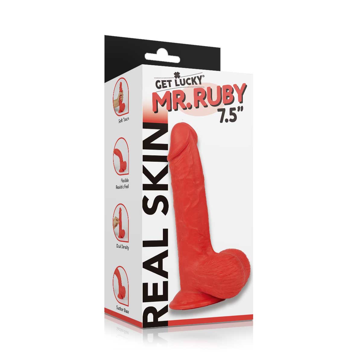 Get Lucky Ms. Ruby 7.5 Inch Dildo - Red-3