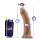 Au Naturel - 8 Inch Dildo With Suction Cup -  Mocha-2