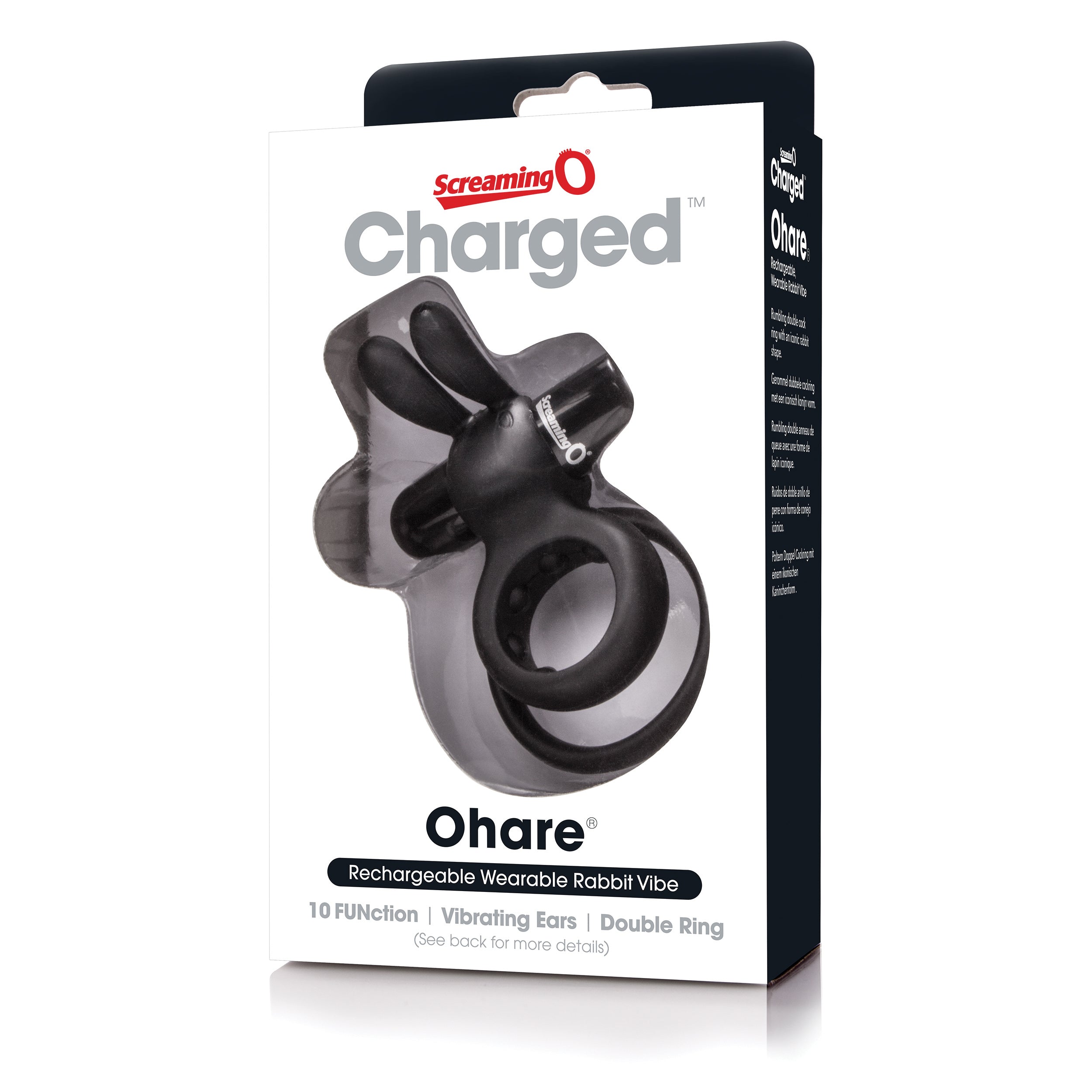 Charged Ohare Rechargeable Rabbit Vibe - Black-3