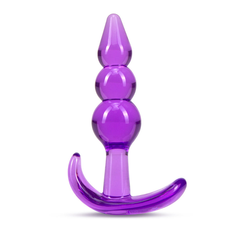 B Yours - Triple Bead Anal Plug - Purple-0