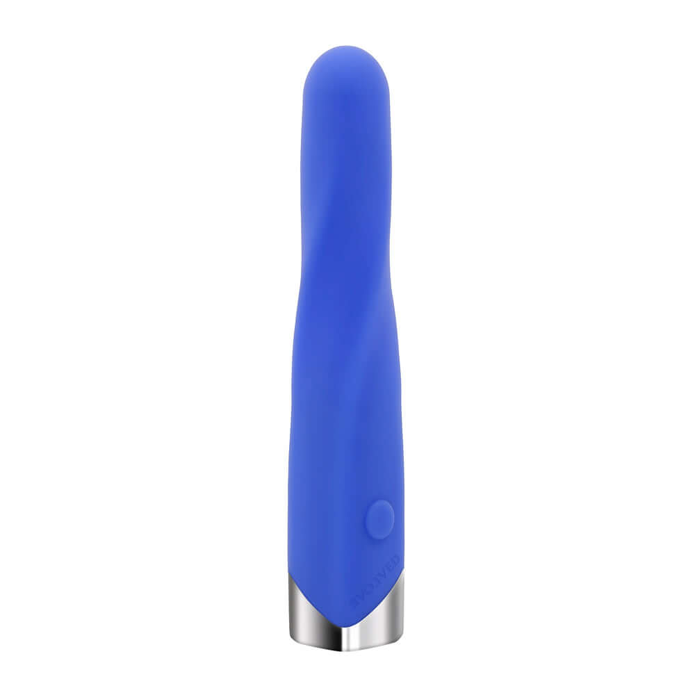 Twisted Temptation Massager in purple with 10 vibrating speeds and patterns, made from phthalate-free and latex-free silicone.