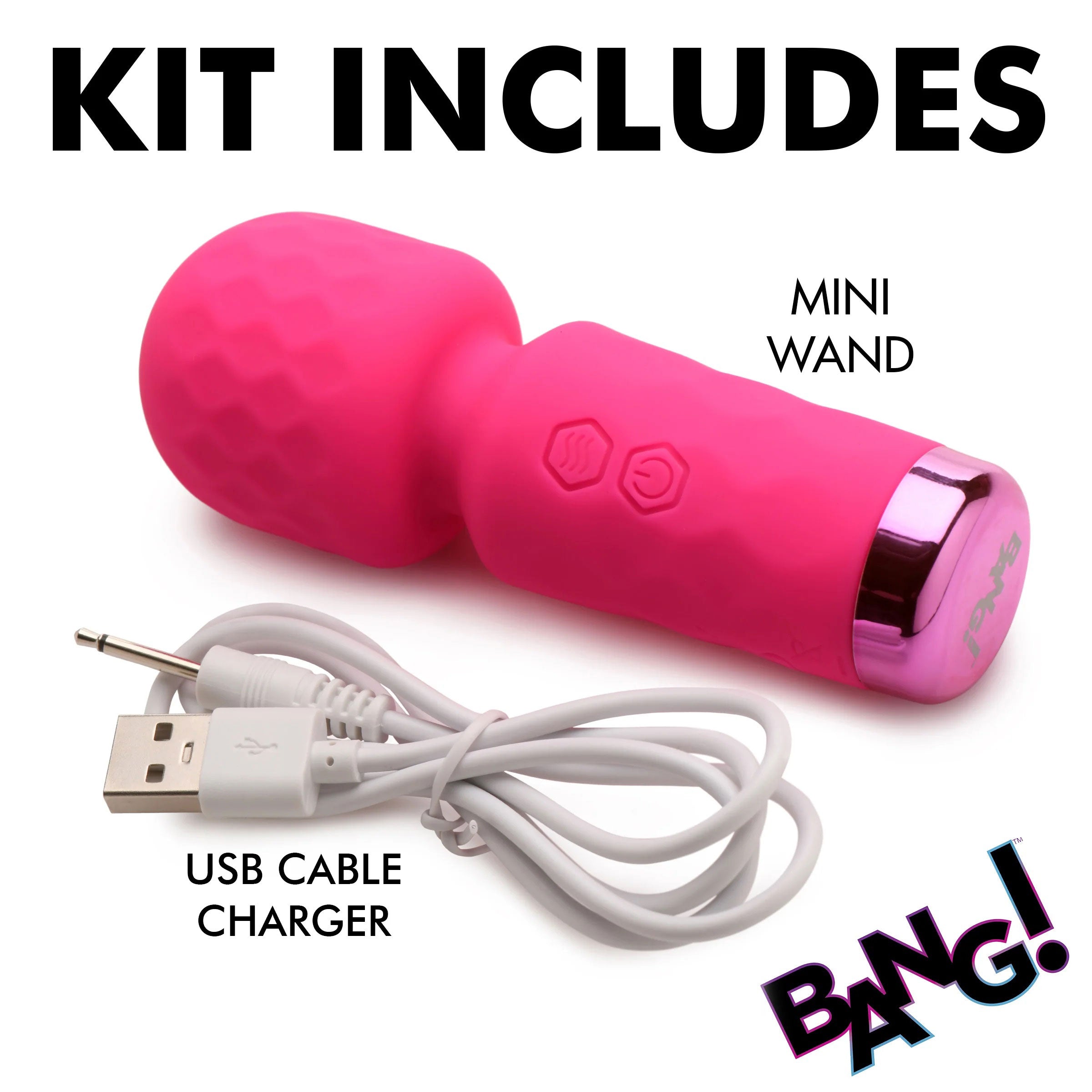 10x Mini Silicone Wand - Pink-2