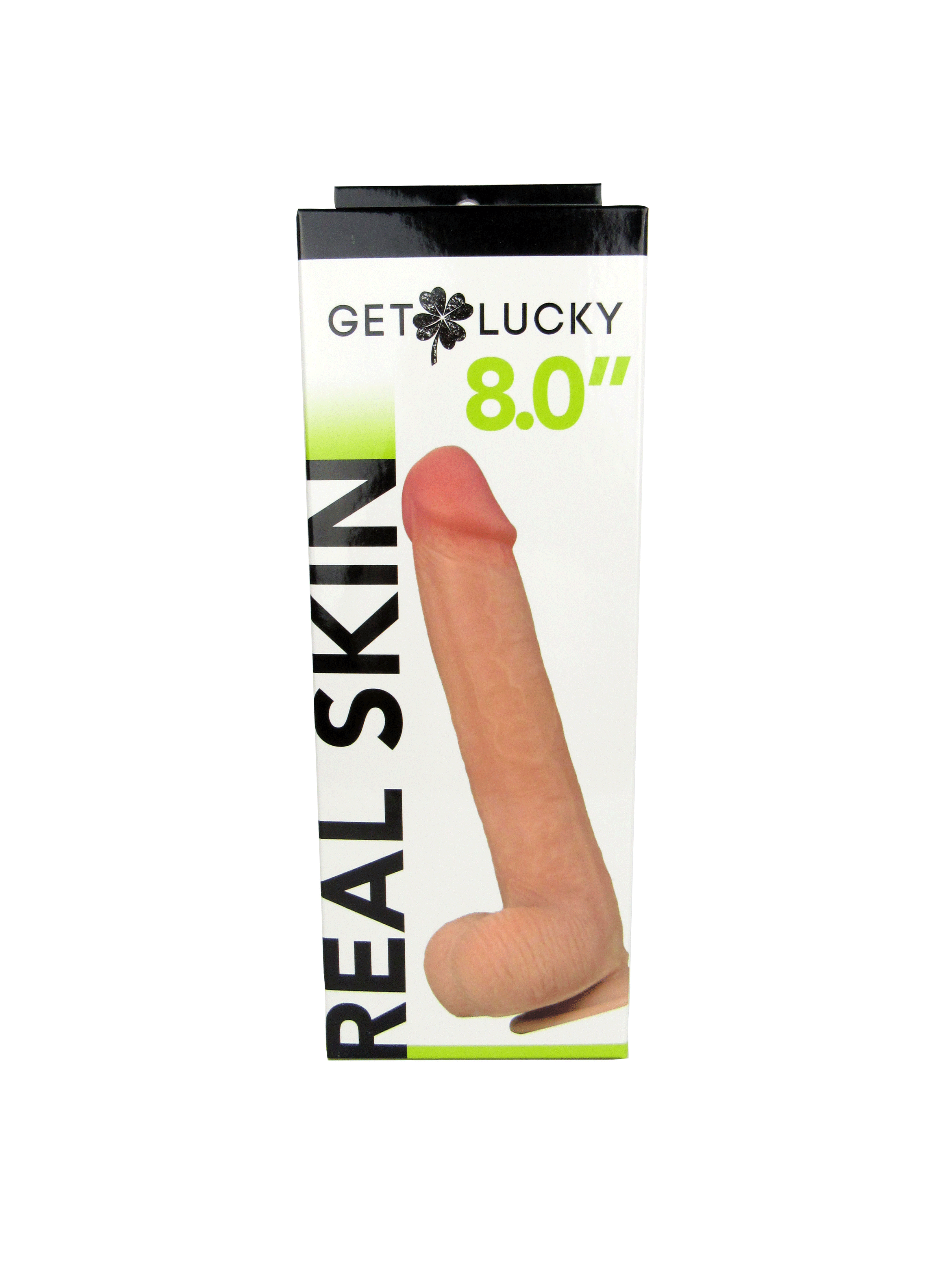 Get Lucky 8 Inch Real Skin Dildo - Tan