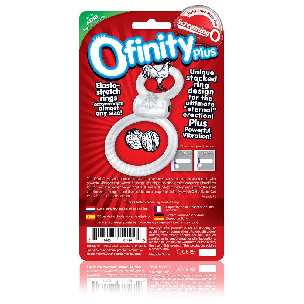 Ofinity Plus - Dual Vibrating Ring - Clear-4