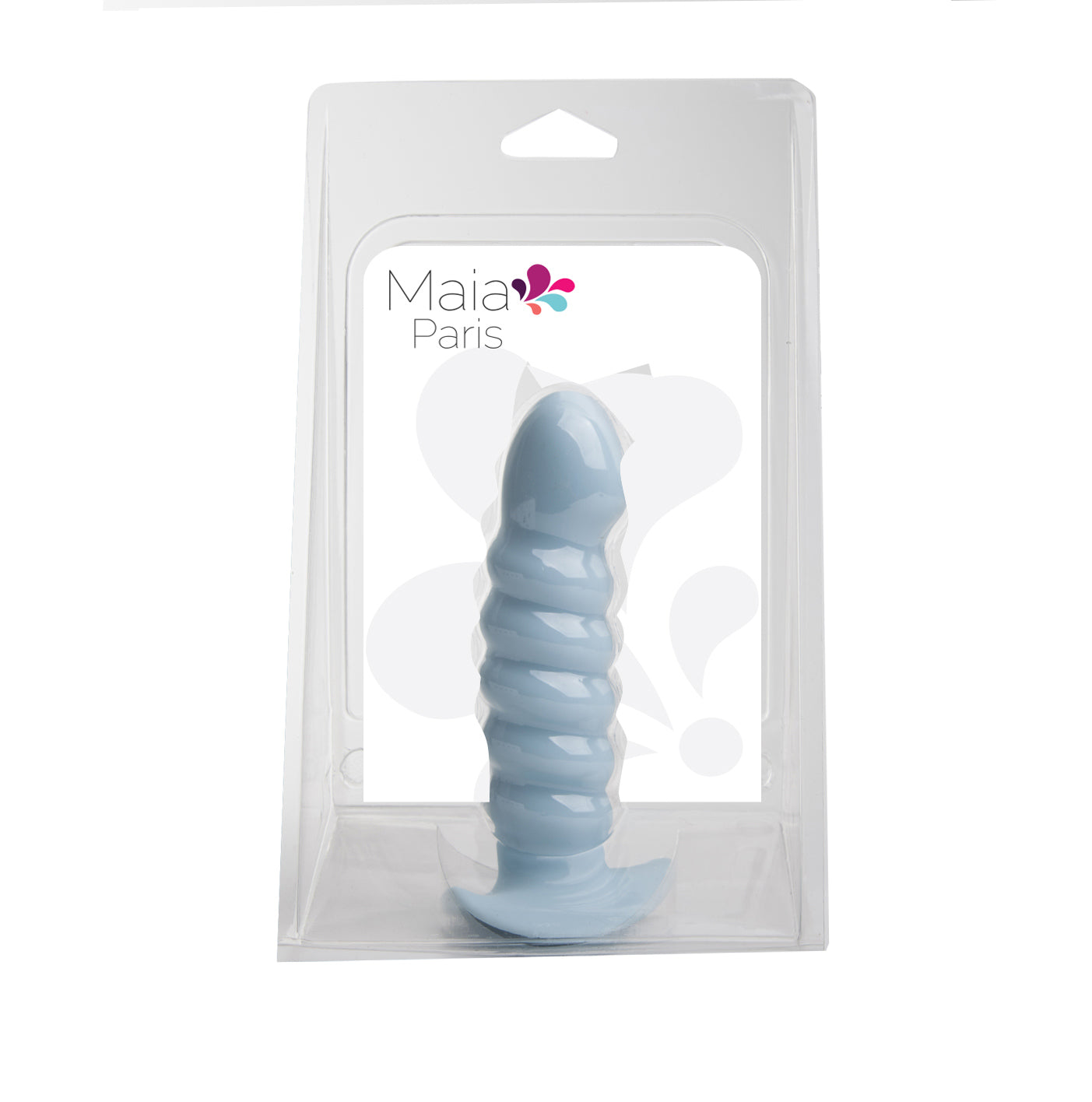 Paris Silicone Ribbed Dong - Blue-0