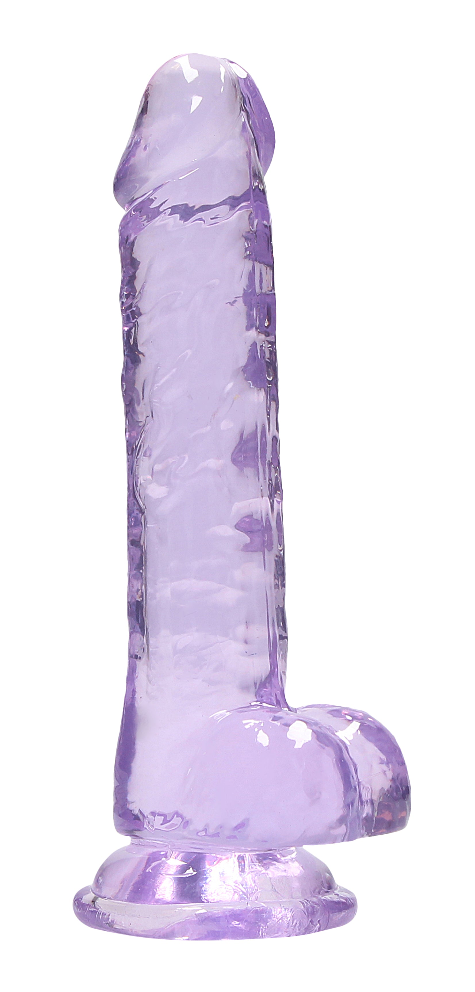 7 Inch Realistic Dildo With Balls - Purple