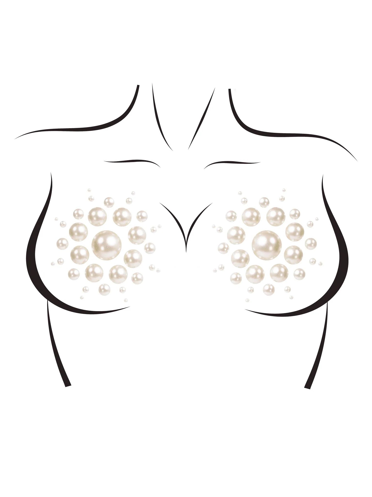 Isla Pearl Nipple Covers - White-0