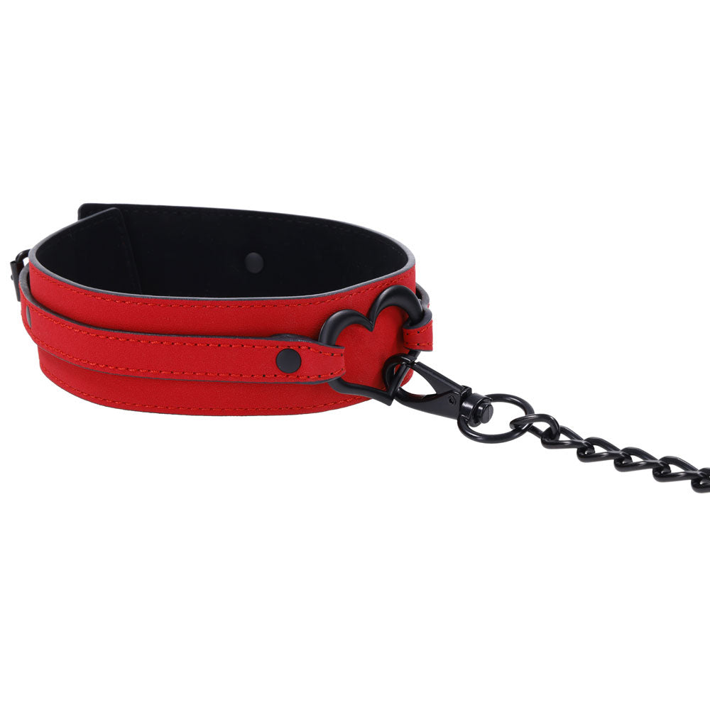 Amor Collar and Leash - Red-0