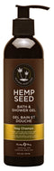 Hemp Seed Bath and Shower Gel - Nag Champa - 8 Oz./ 237 ml