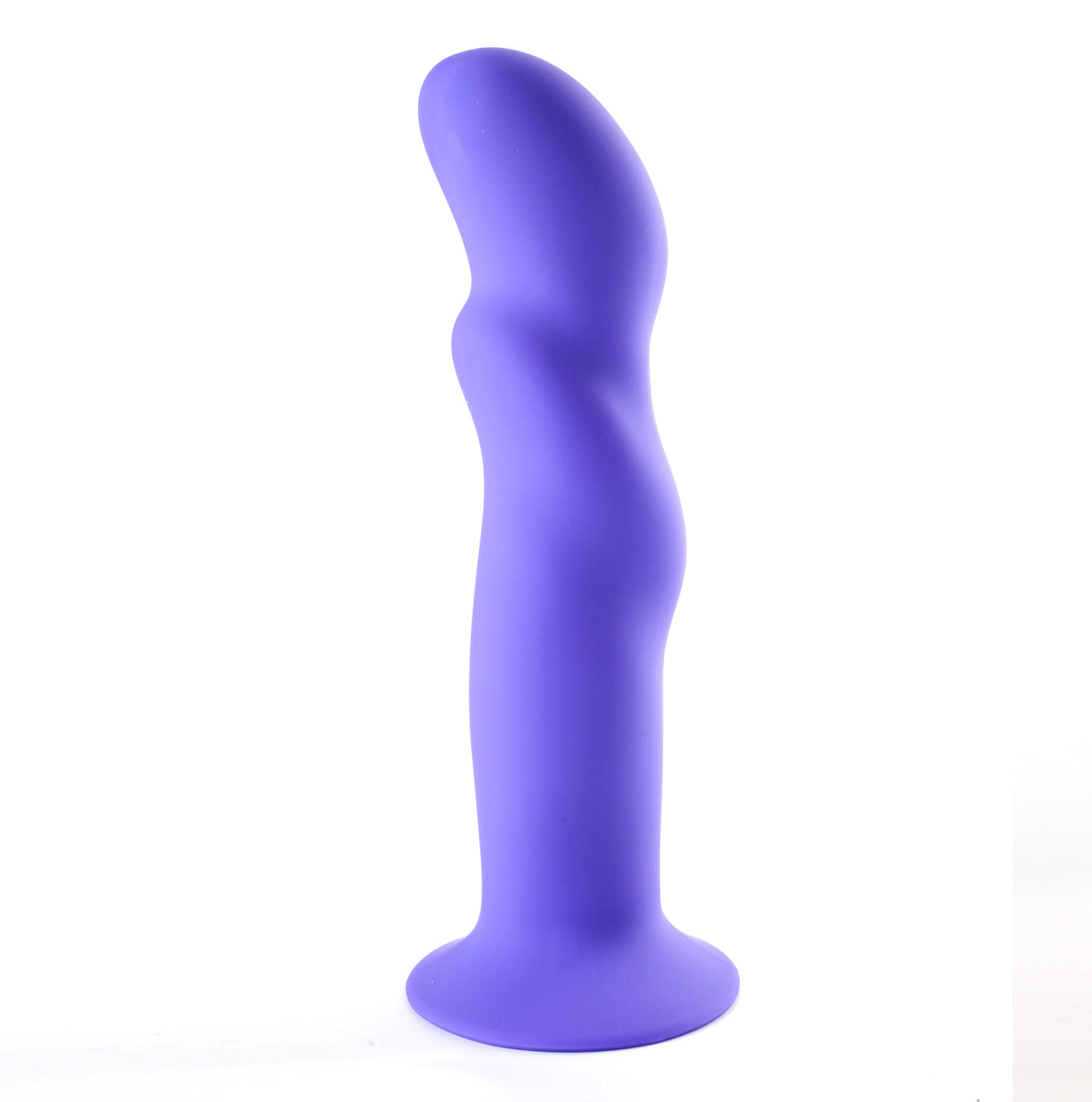 Riley Silicone Swirled Dong - Neon Purple-3