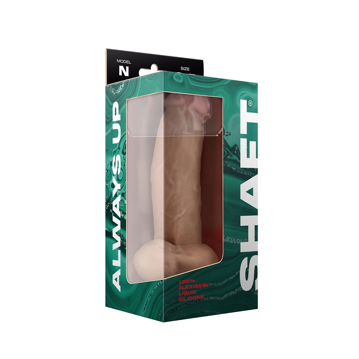 Shaft - Model N 8.5 Inch Liquid Silicone Dong With Balls - Pine-1