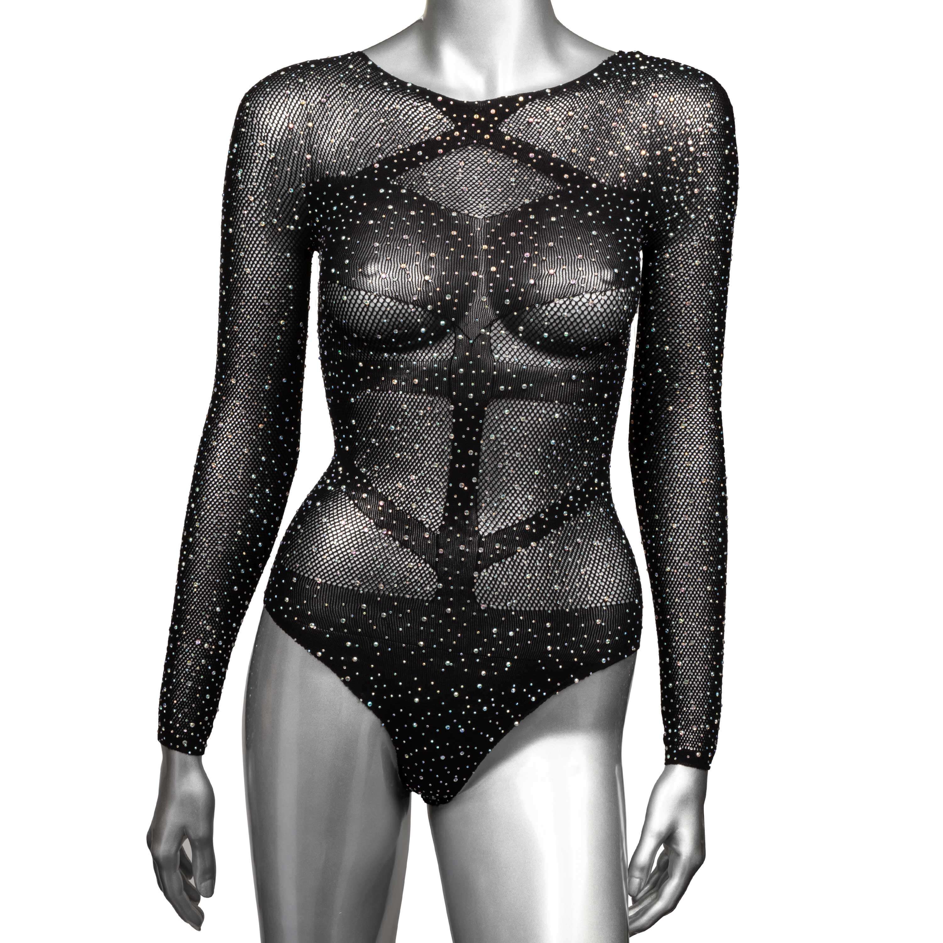 Radiance Long Sleeve Body Suit - Queen - Black-6