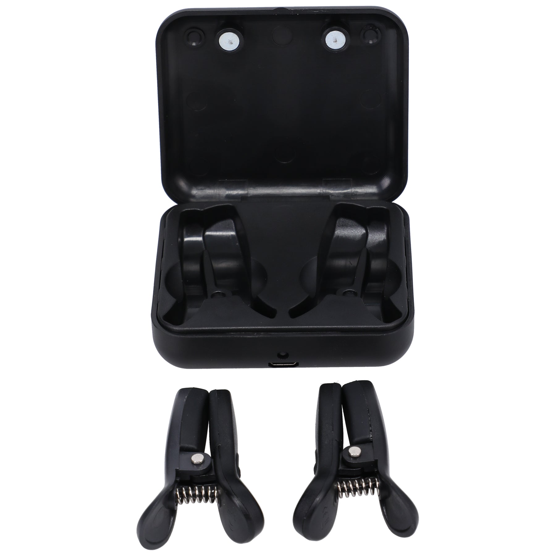 Merci - Vibro Grippers - Wireless Vibrating Nipple Clamps With Rechargeable Case - Black-2