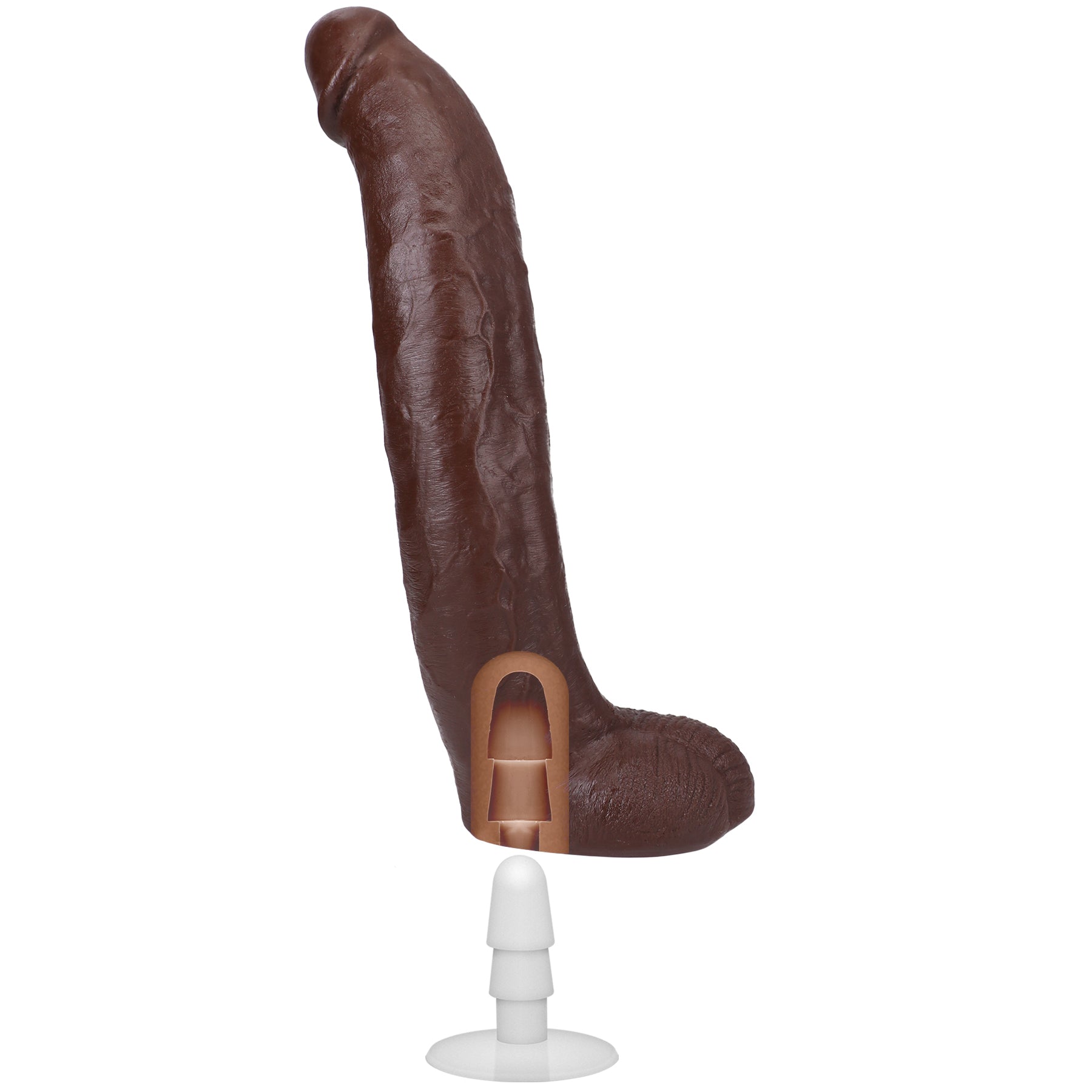 Signature Cocks - Brickzilla - 13 Inch Ultraskyn  Cock With Removable Vac-U-Lock Suction Cup -  Chocolate-0