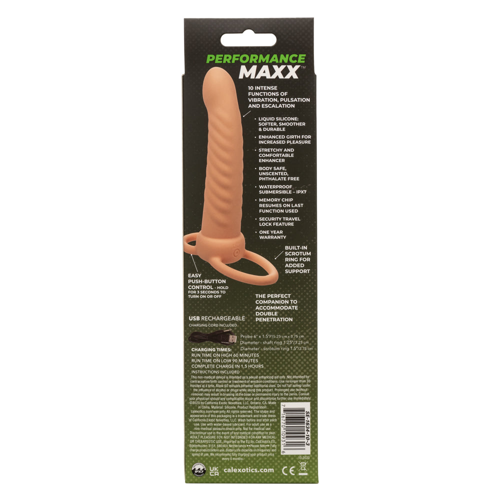 Performance Maxx Rechargeable Ribbed Dual Penetrator - Ivory-0