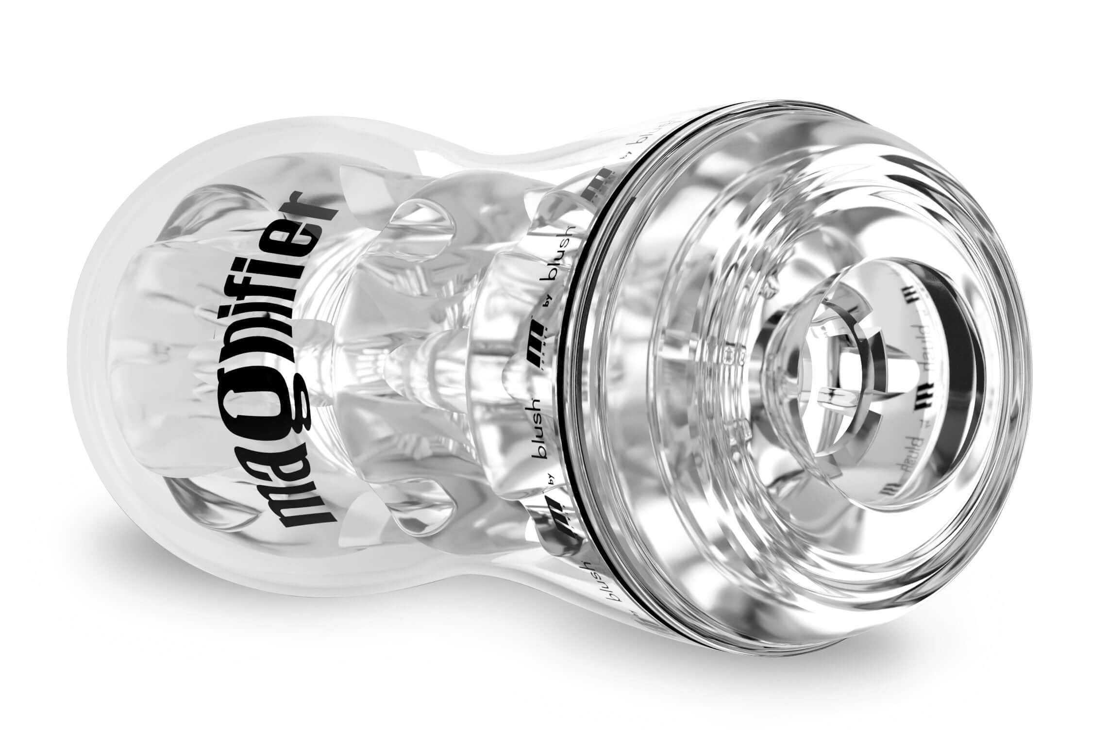 M for Men soft and wet magnifier, clear pocket stroker with unique inner textures and self-lubricating feature.