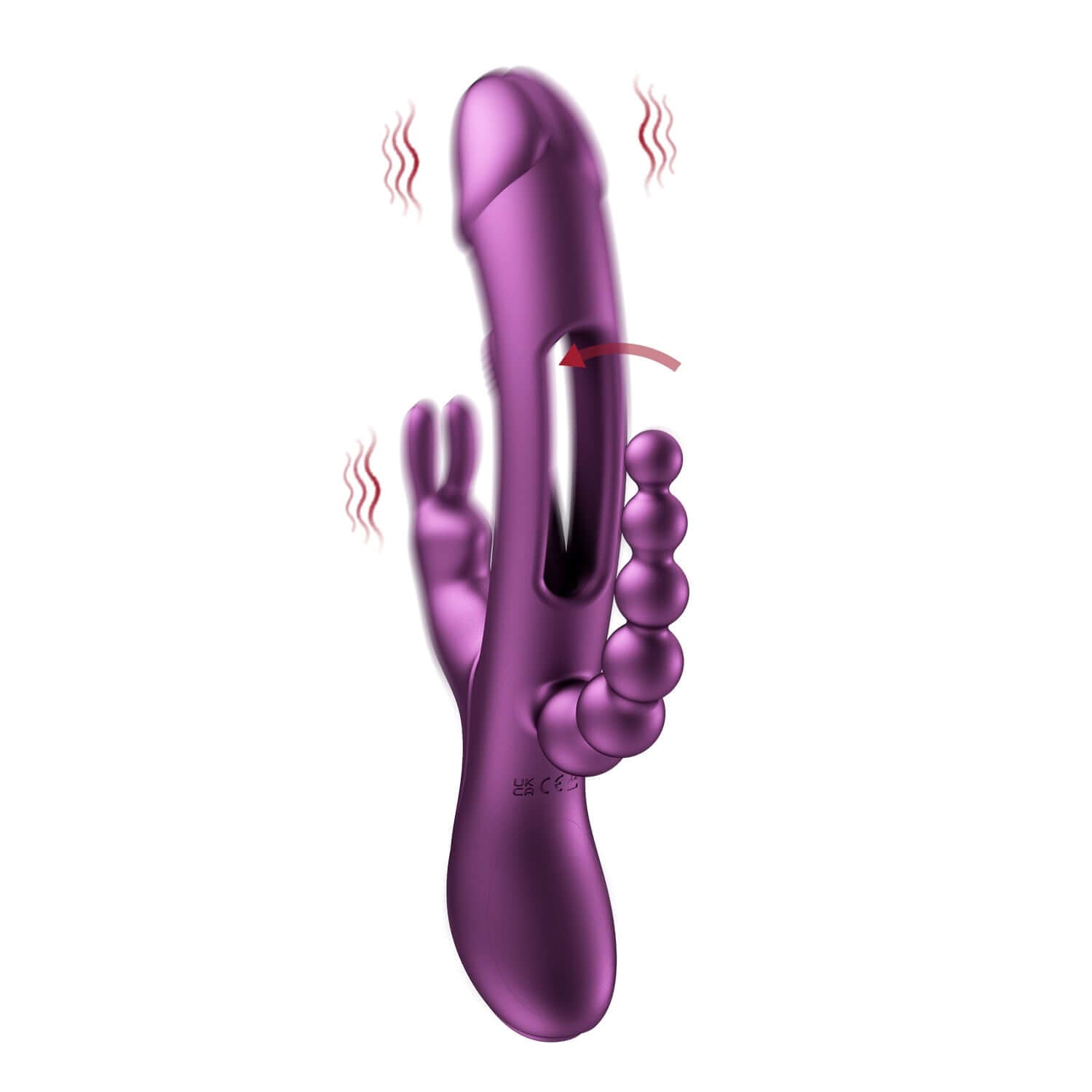Trilux - App Controlled Rabbit Vibrator - Purple-2