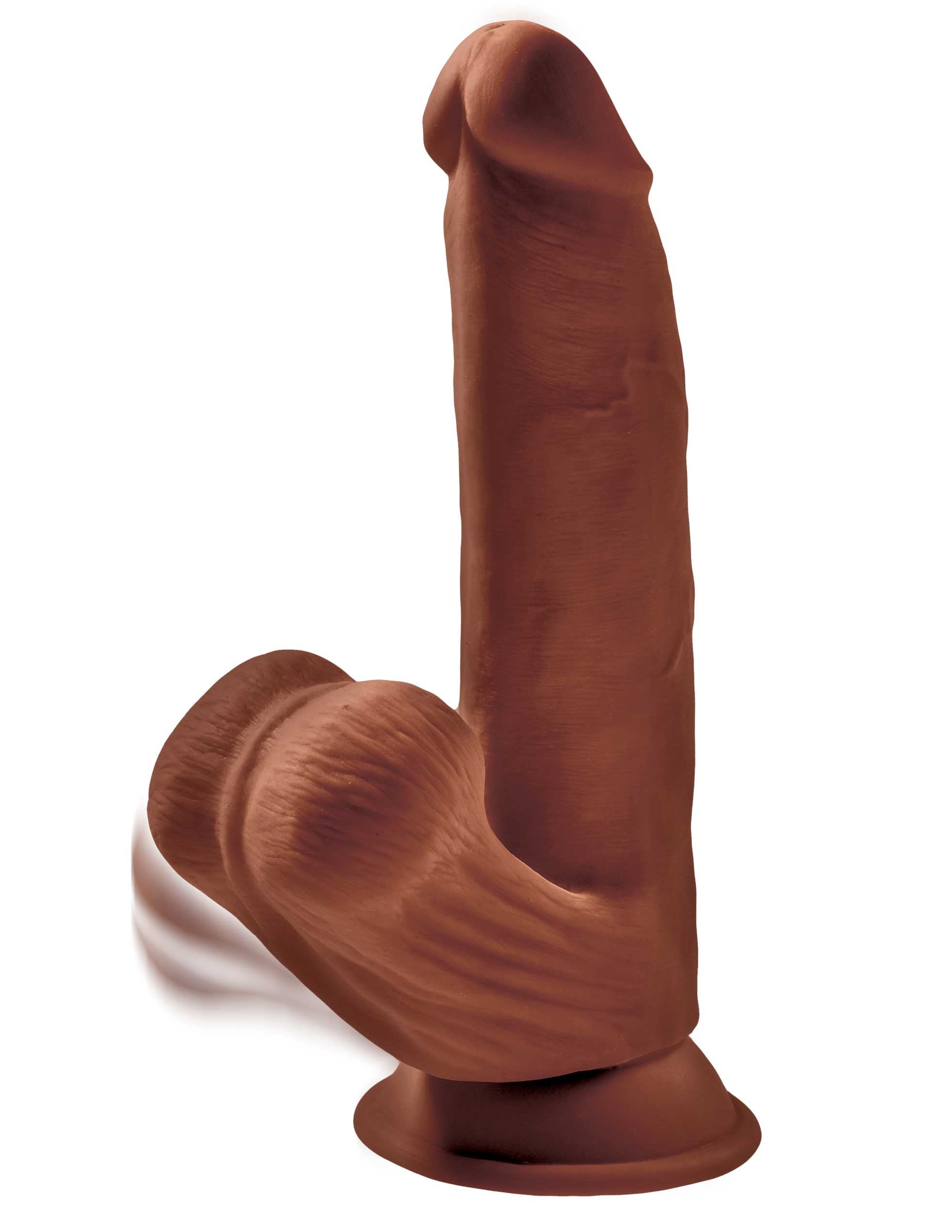 8 Inch Triple Density Cock With Swinging Balls -  Brown-5