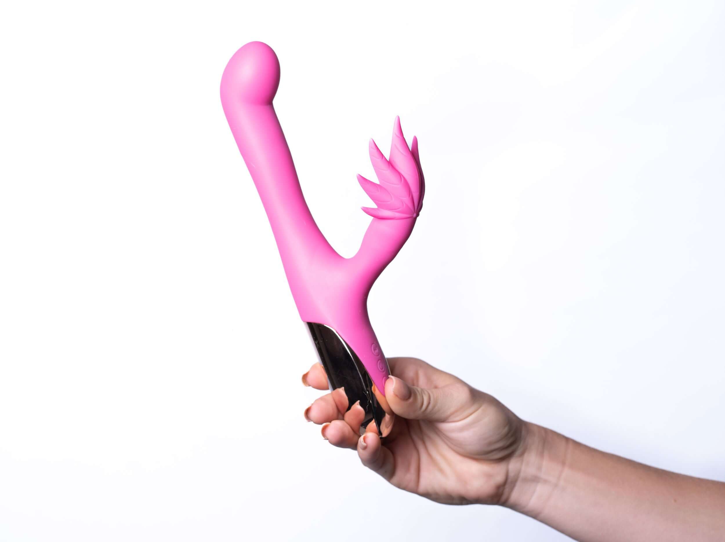 Maui 420 Series - Dual Motor G-Spot Pot Leaf - Rechargeable Vibrator - Pink-5