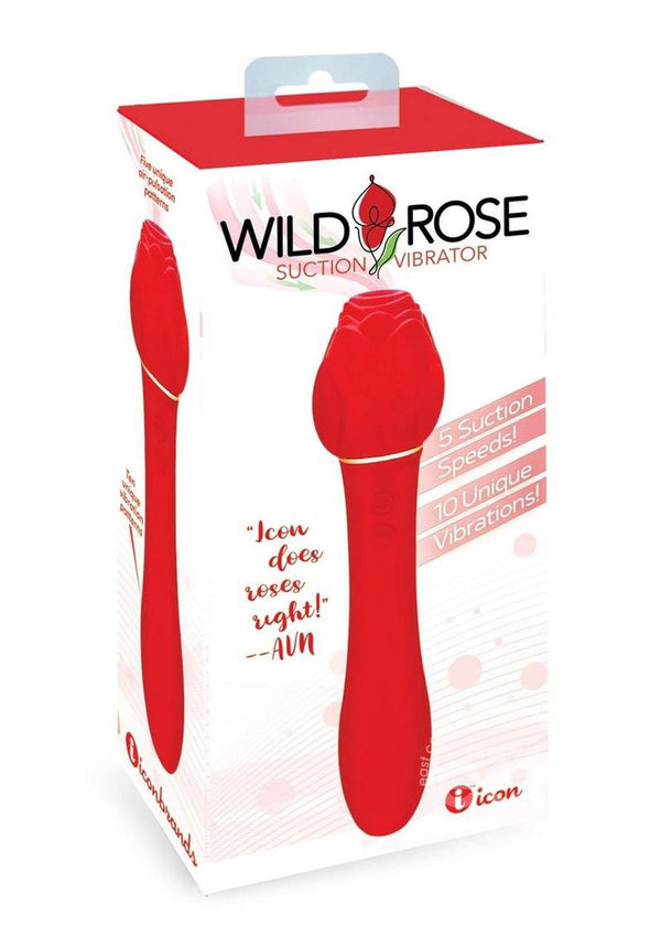 Wild Rose Suction Vibrator - Red-0