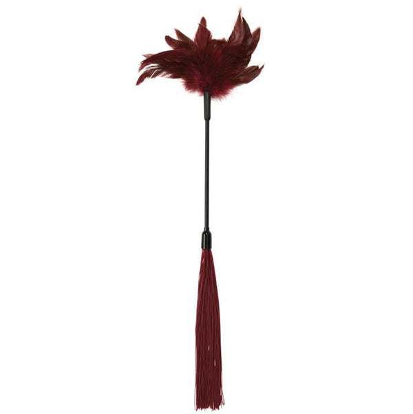 Sex and Mischief Enchanted Feather Tickler - Burgundy-0