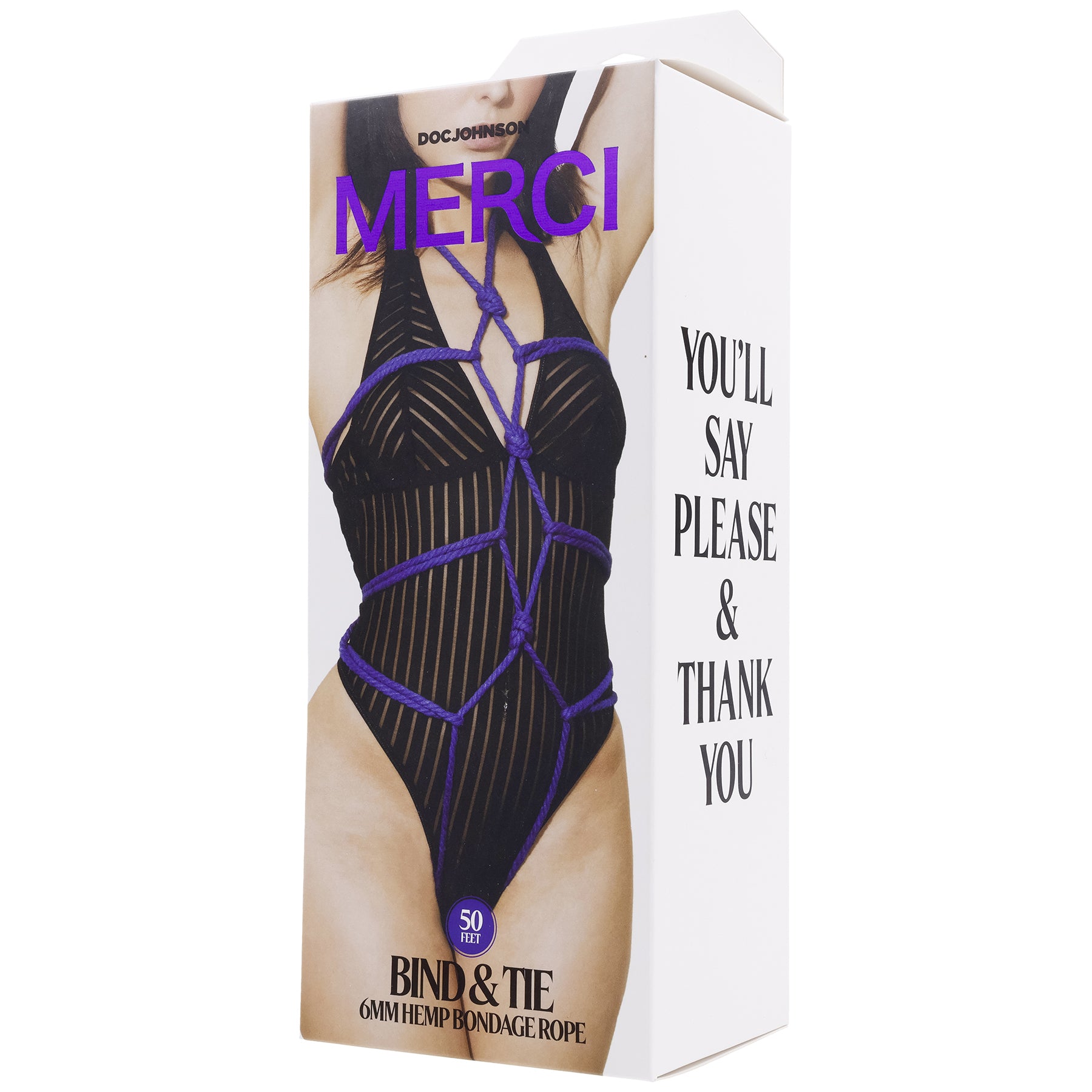 Merci - Bind and Tie - 6mm Hemp Bondage Rope - 50 Feet - Violet-0