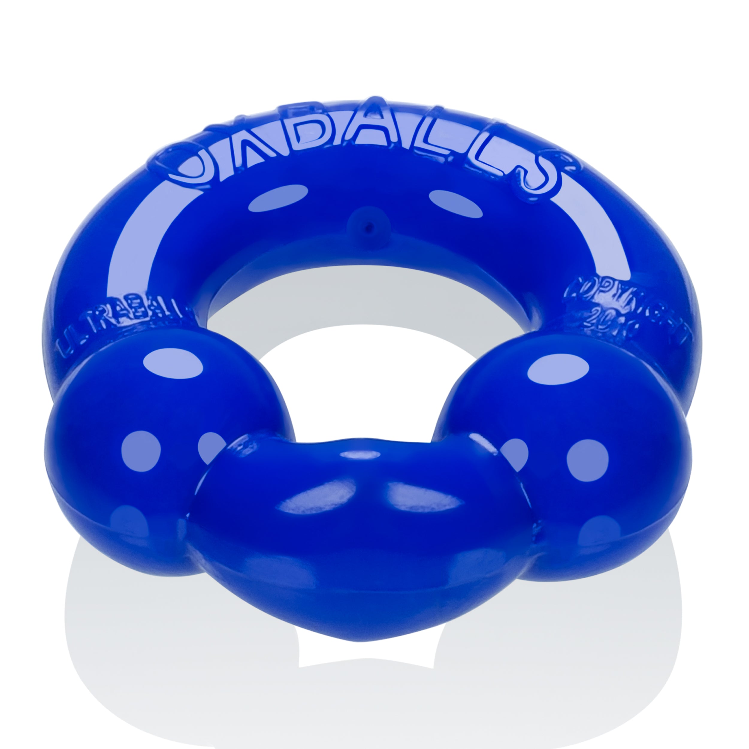 Ultraballs 2- Piece Cockring Set - Black &amp;  Police Blue