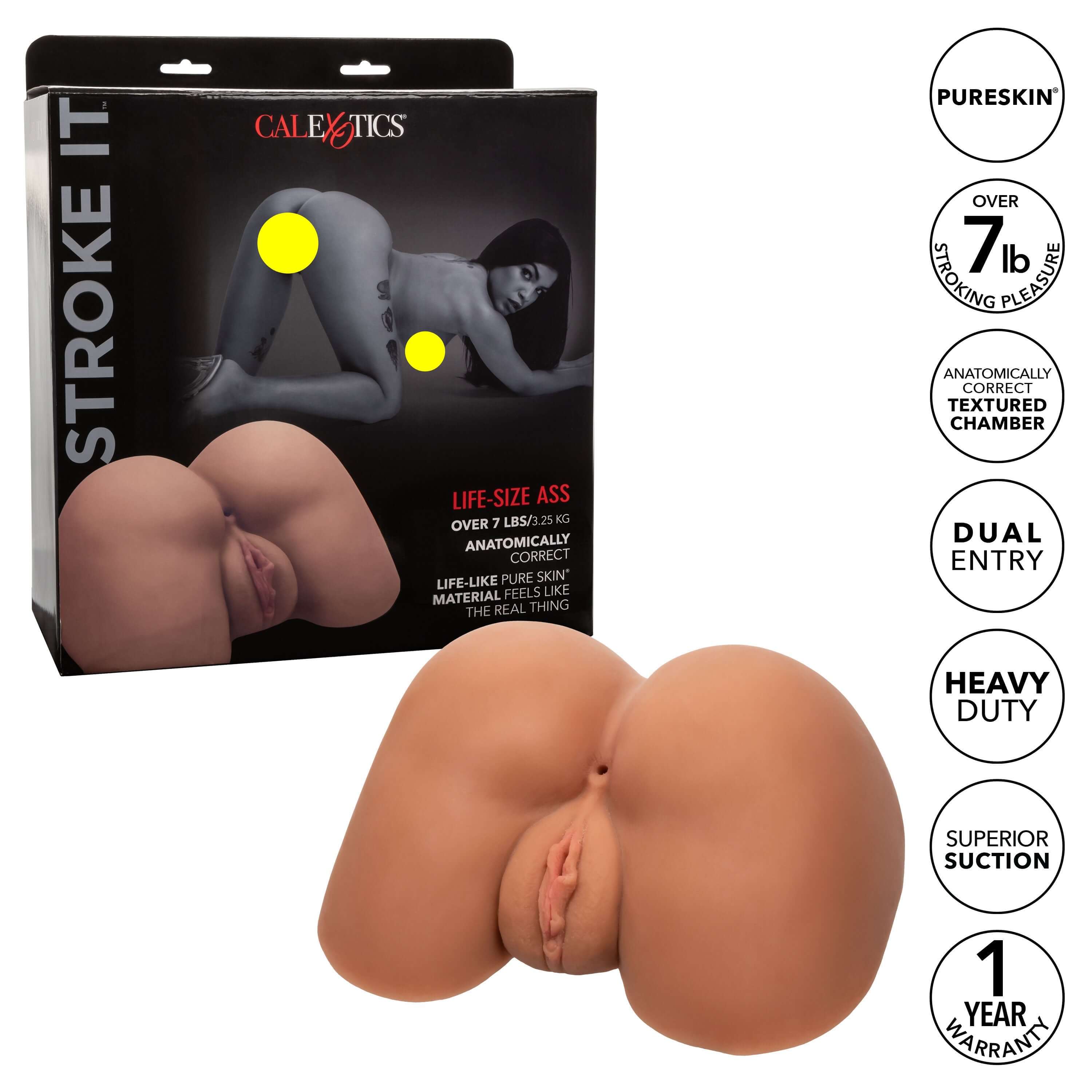 Stroke It Life-Size Ass - Brown