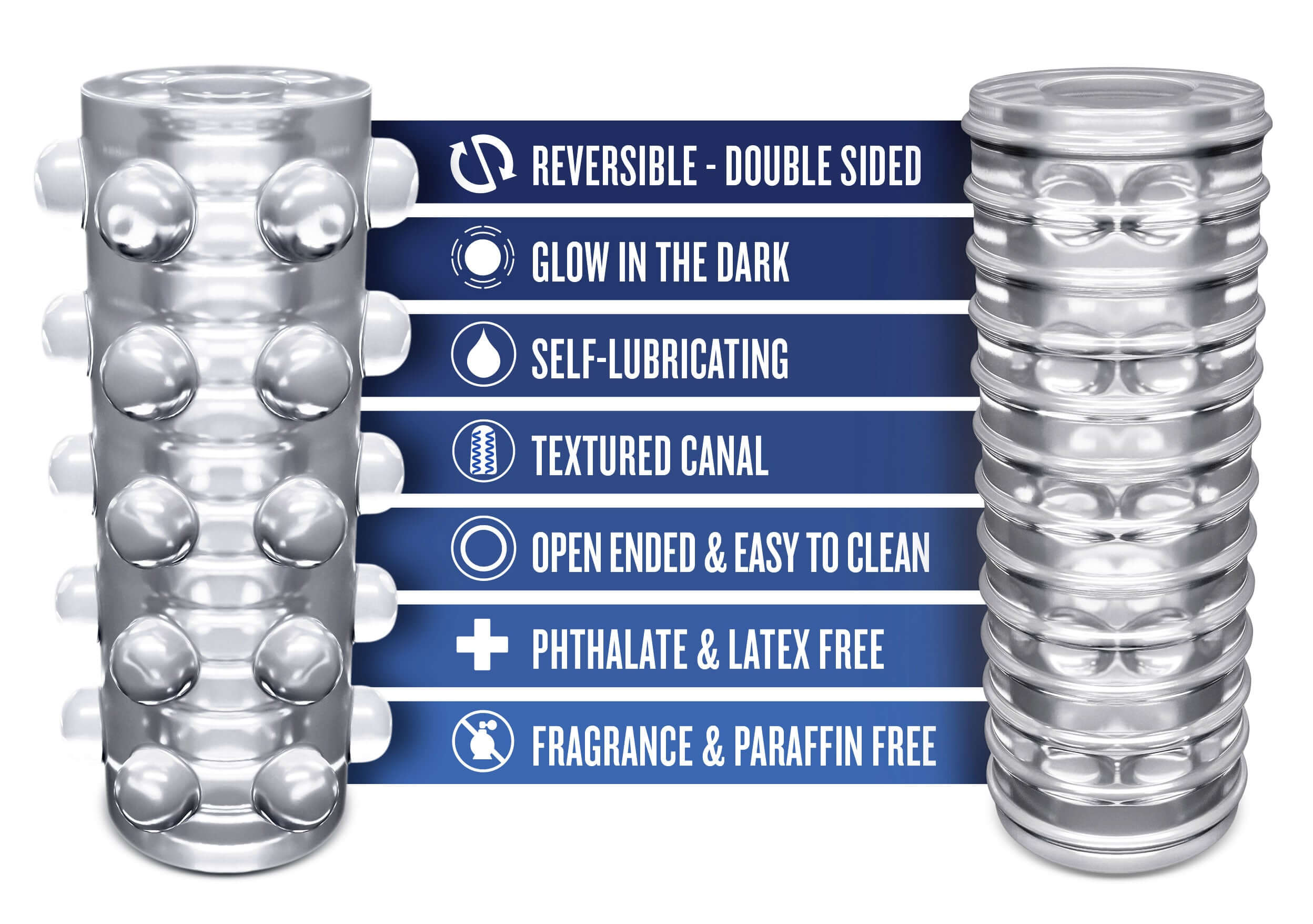 Rize - Swich - Glow in the Dark Self -Lubricating  Stroker  - Clear