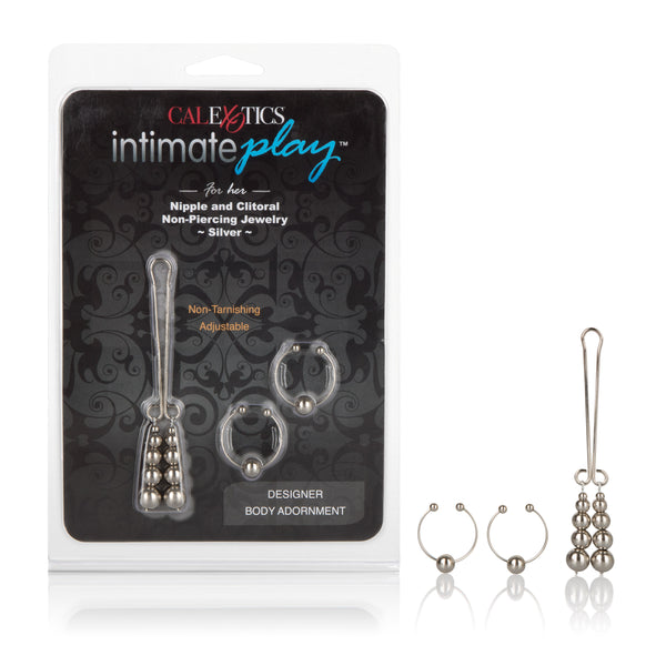 Nipple and Clitoral Non-Piercing Body Jewelry Silver Set: Adorn Yourself in Safe and Stylish Body Jewelry