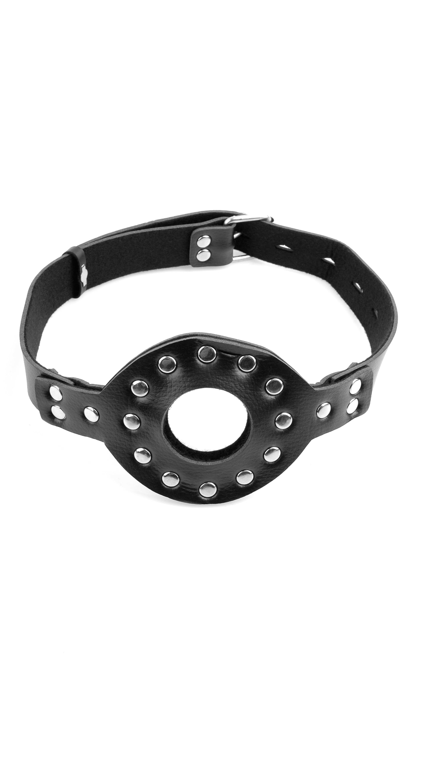 Fetish Fantasy Deluxe Ball Gag With Dong leather mouthpiece and harness with lock, designed for pleasure and anticipation.