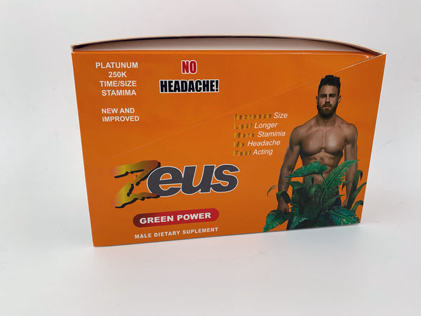 Zeus Green Power Male Sexual Enhancement 24 Count  Display