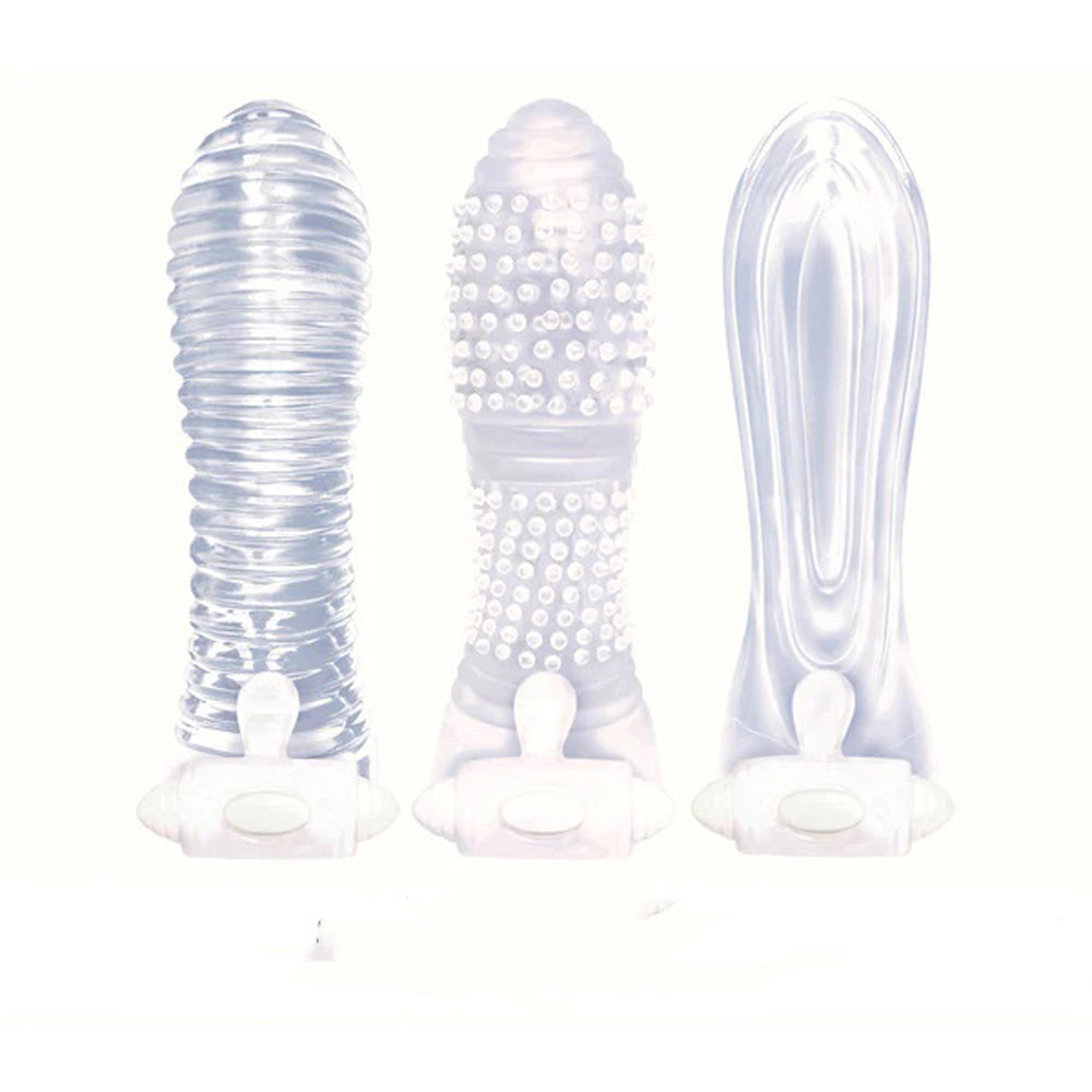 Icon Brands - Vibrating Sextenders 3-Pack - Clear-0
