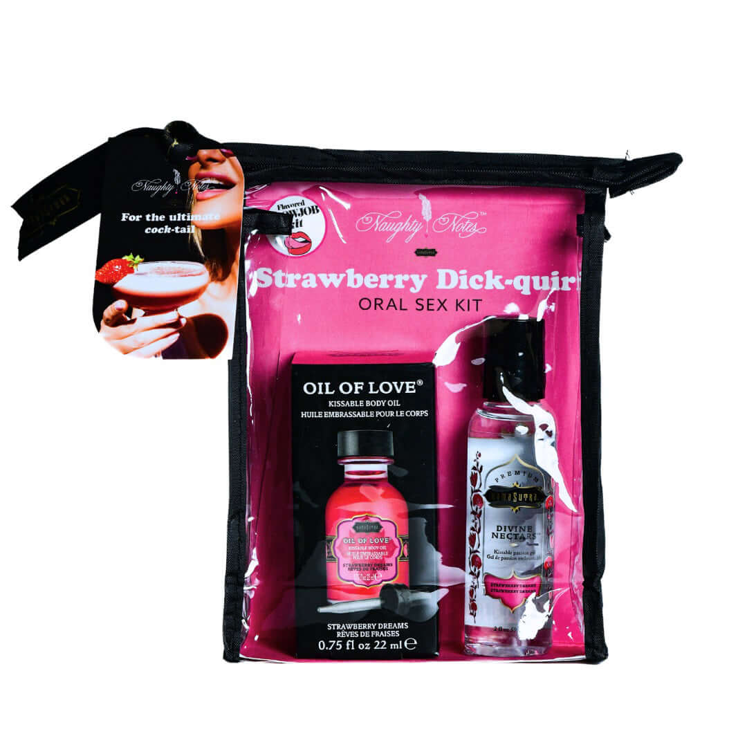 Strawberry Dick-Quiri Oral Sex Kit - .75 Oz-0
