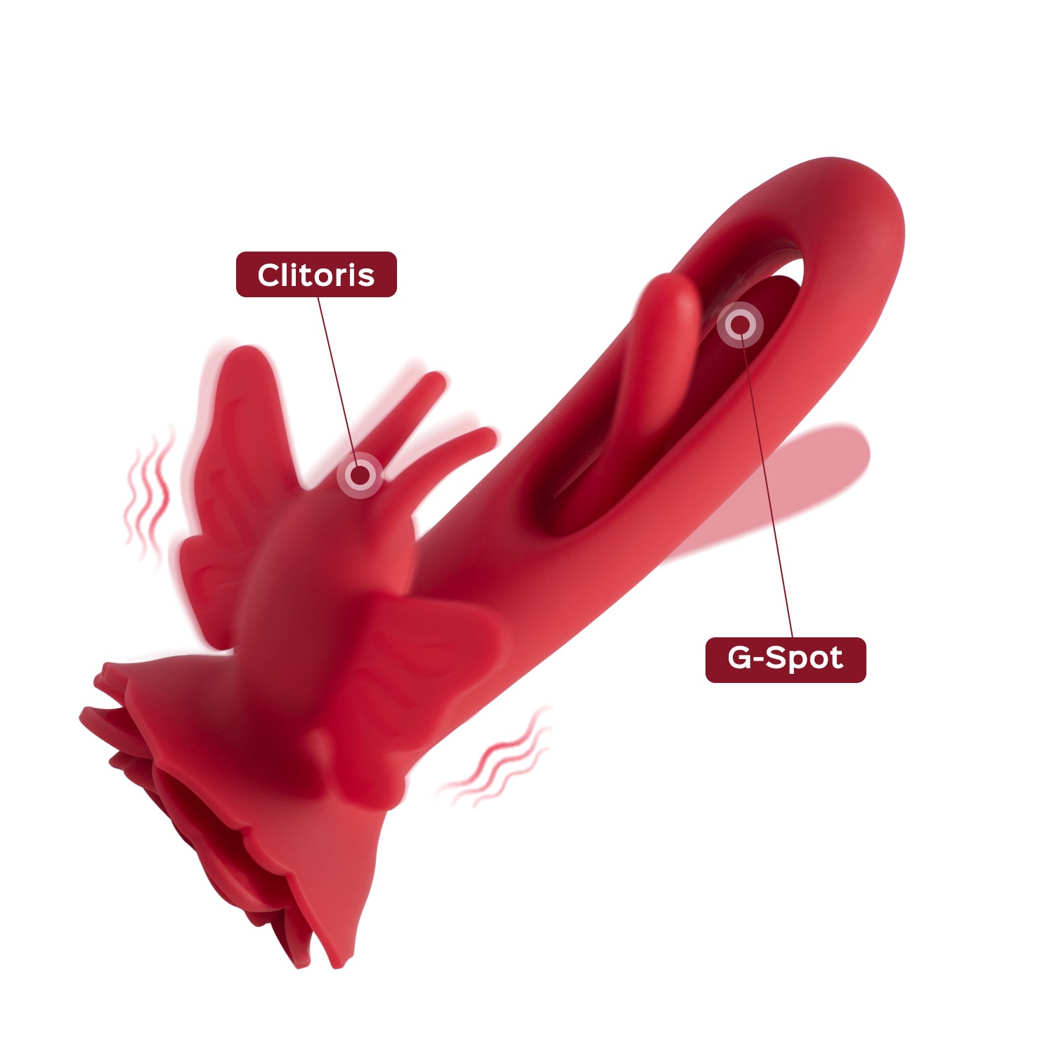 Layla - Butterfly Clit and G-Spot Vibrator - Red-2