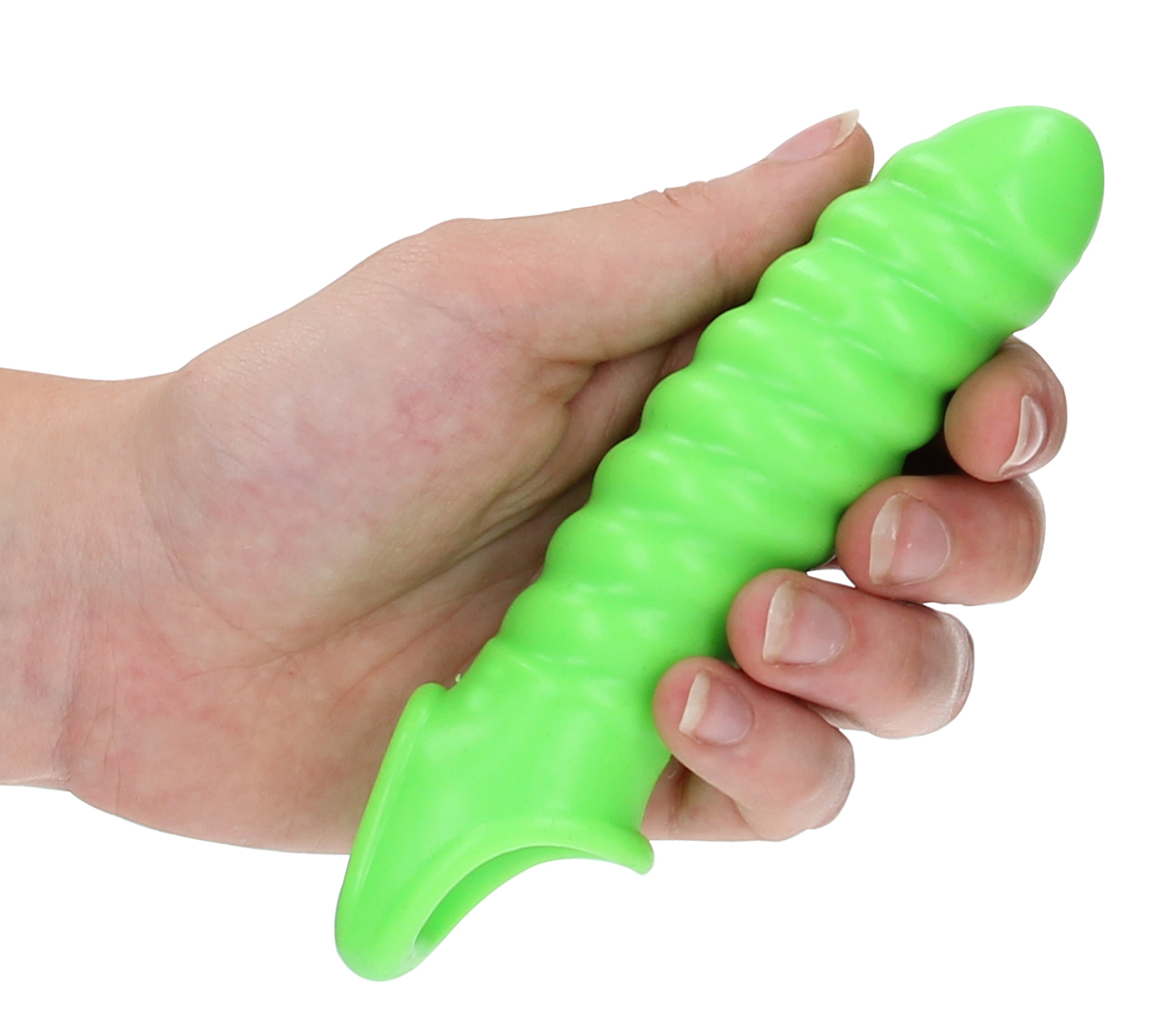 Ouch! Glow in the Dark Swirl Stretchy Penis Sleeve - Illuminate Your Pleasure