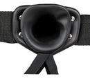 Hollow Strap-on Without Balls 8 Inch - Black