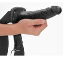 Hollow Strap-on Without Balls 8 Inch - Black
