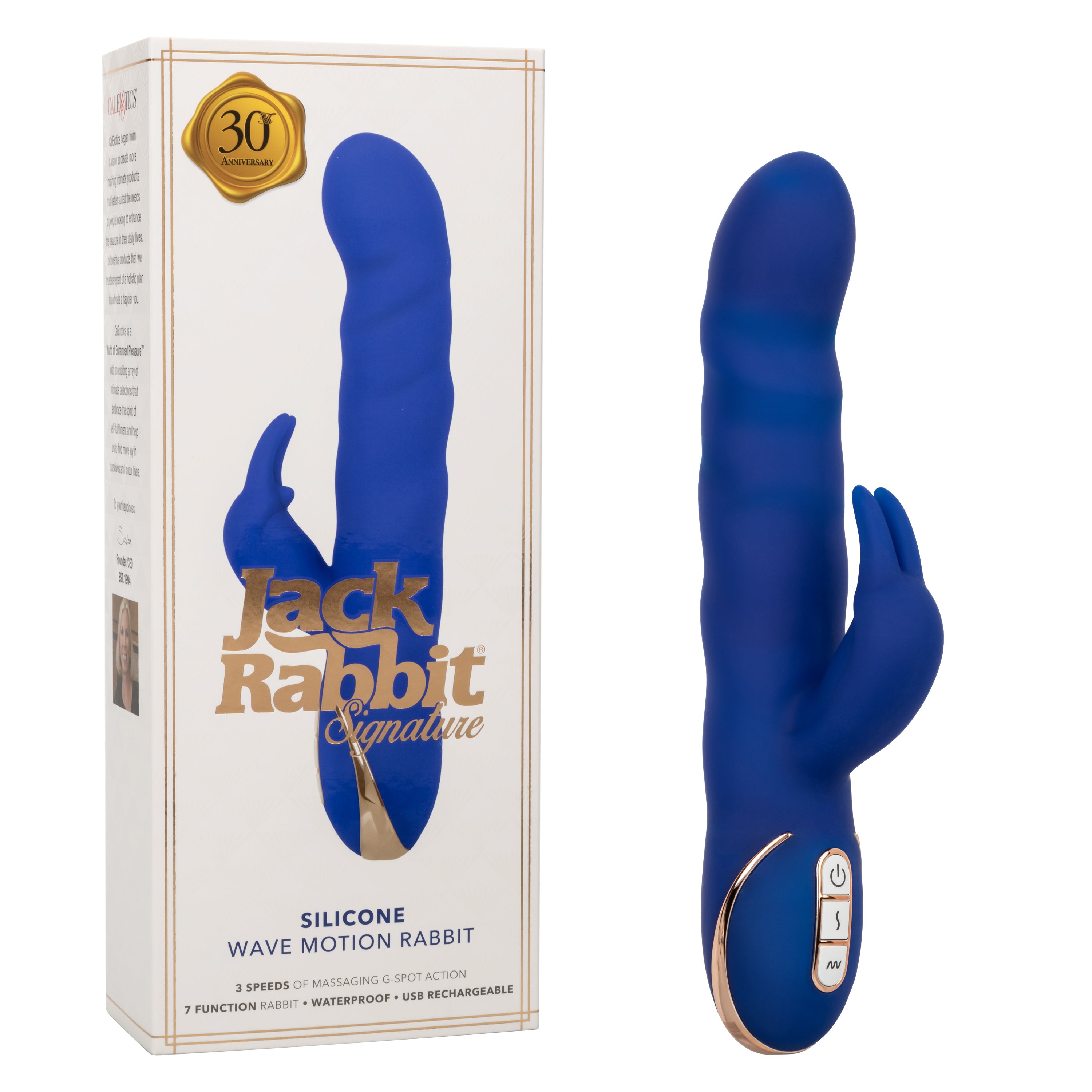 Jack Rabbit Signature Silicone Wave Motion Rabbit  - Blue-0