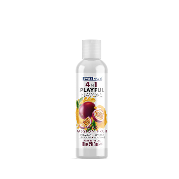 Swiss Navy 4-in-1 Playful Flavors - Wild Passion  Fruit - 1 Fl. Oz.