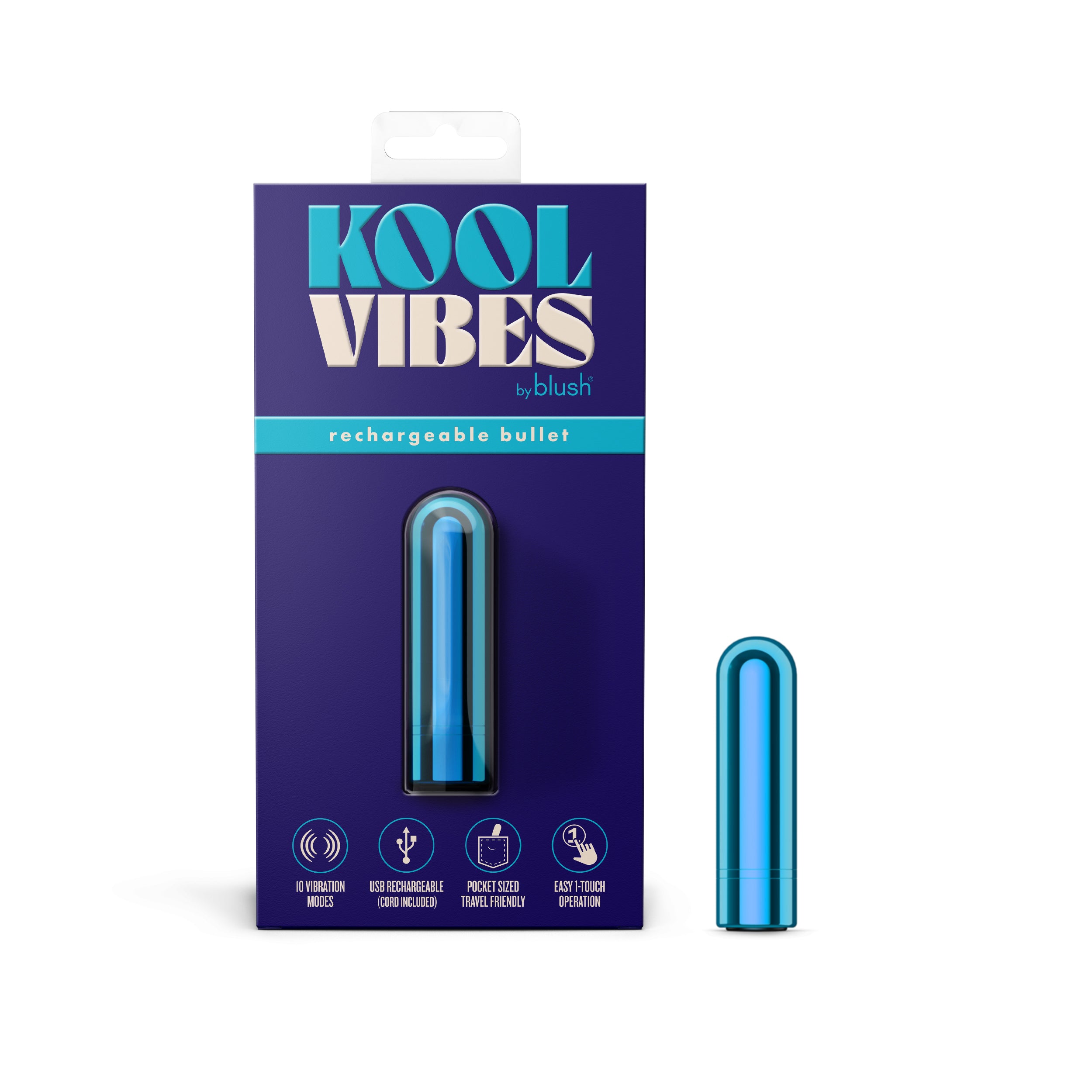 Kool Vibes - Rechargeable Mini Bullet - Blueberry-1