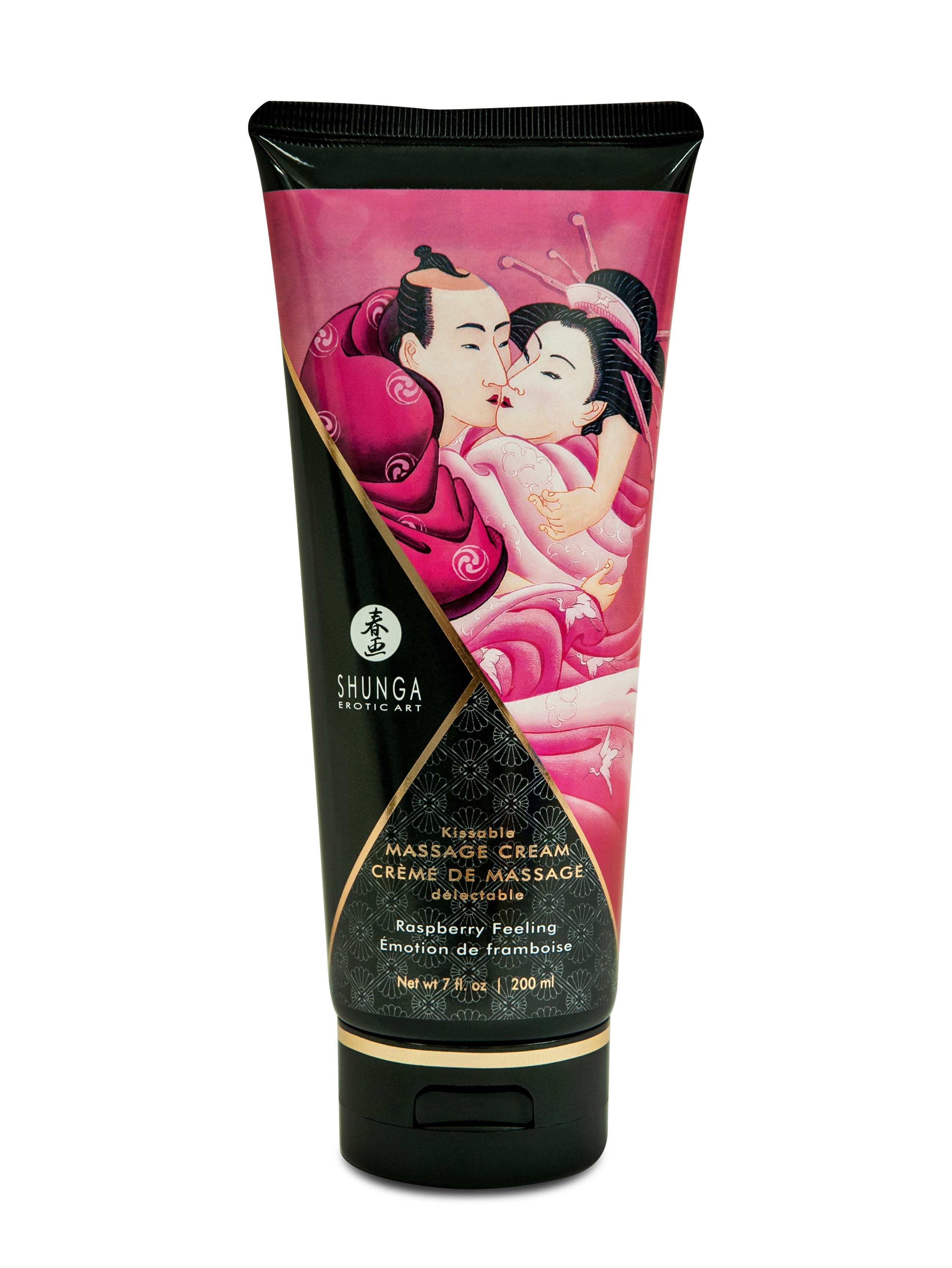 Shunga Kissable Massage Cream Raspberry Feeling 7 Oz