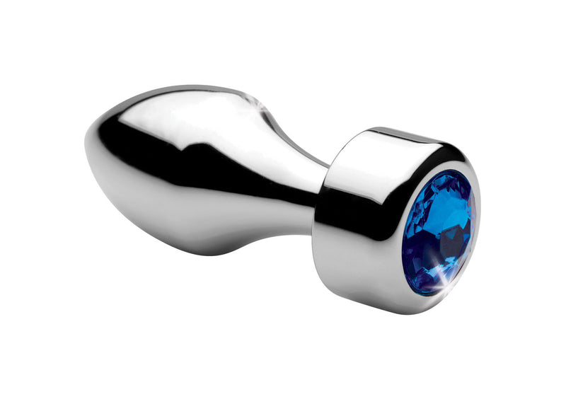 Blue Gem Weighted Anal Plug - Small