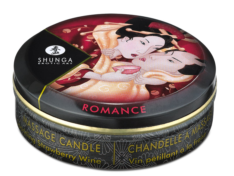 Mini Massage Candle - Romance - Sparkling Strawberry Wine - 1 Fl. Oz.-1