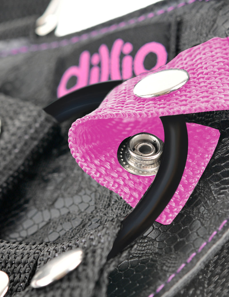 Dillio Pink - 7&quot; Strap-on Suspender Harness Set