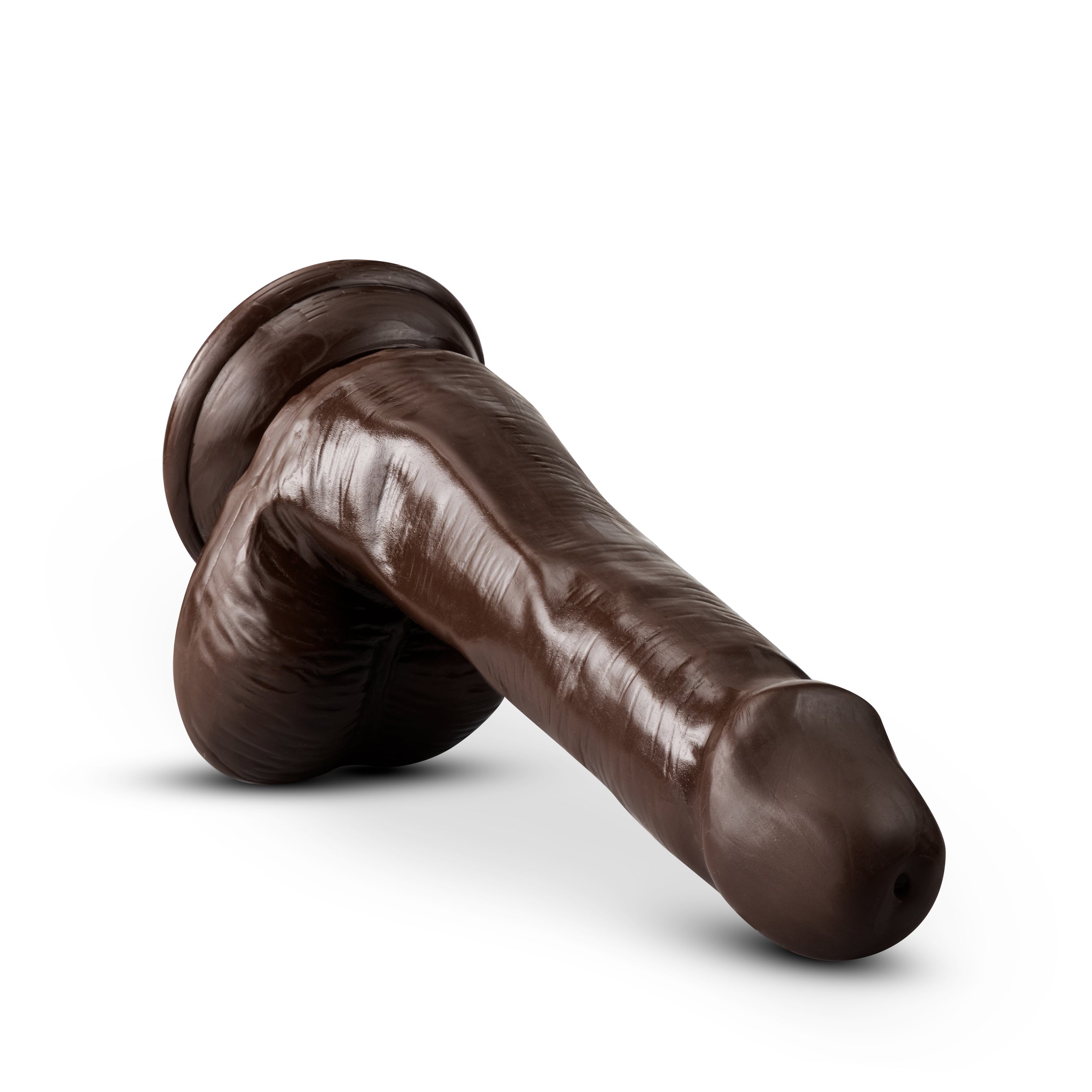 Dr. Skin Plus - 6 Inch Posable Dildo With Balls -  Chocolate