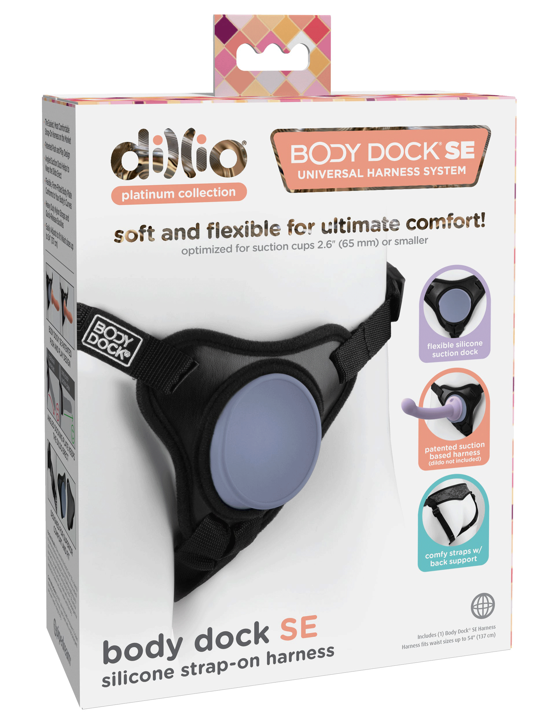 Dillio Platinum Body Dock Se Universal Strap-on  Harness - Black-4